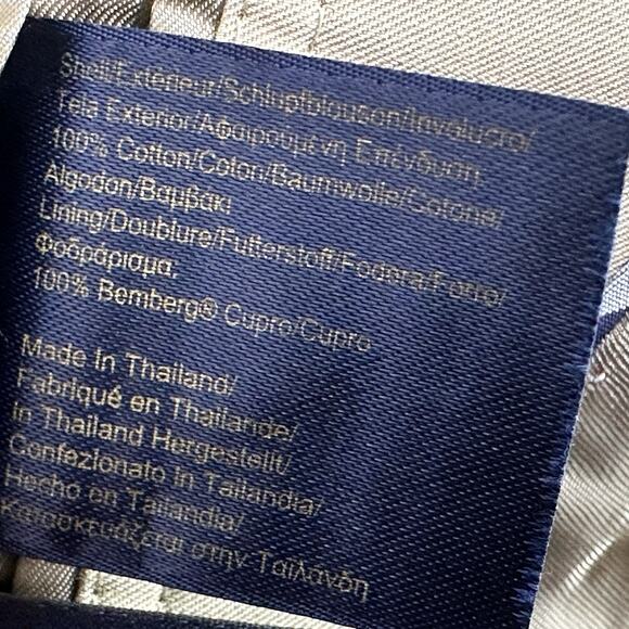 Brooks Brothers 1818 Fitzgerald Two Button Blazer Jacket Mens Size 40R Tan - Picture 9 of 16